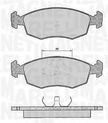 MAGNETI MARELLI 363916060249 -  Комплект тормозных колодок, дисковый тормоз